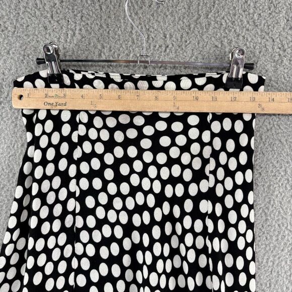 Zara Black White Polka Dot Midi Skirt Size XS | High Waist Flowy Viscose Made in - Picture 5 of 11